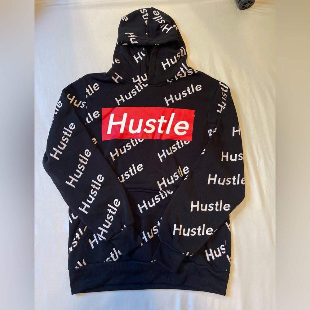 Phat Farm Black and Red Hustle Hoodie